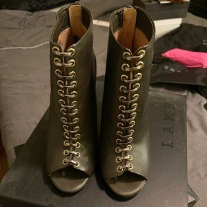 L.A.M.B. “Tony” Peep Toe Booties